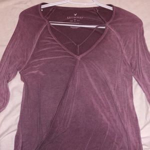 Long Sleeve Cross Over Top